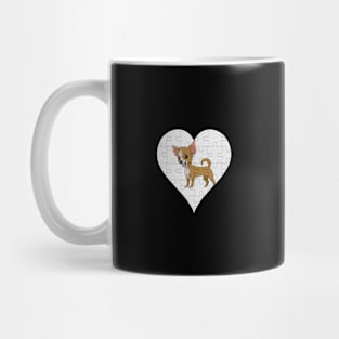 Chihuahua Heart Jigsaw Pieces Design - Gift for Chihuahua Lovers Mug